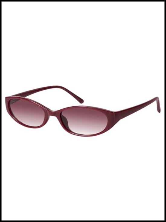 Accessories - Retro Oval Cat Eye Sunglasses UV400 Protection Narrow Frame
